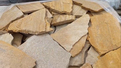 Плитняк златолит жёлтый для цоколя купить в Тюменской области