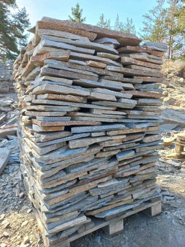 Плитняк златолит серебристый для цоколя, отмостки купить в Тюменской области